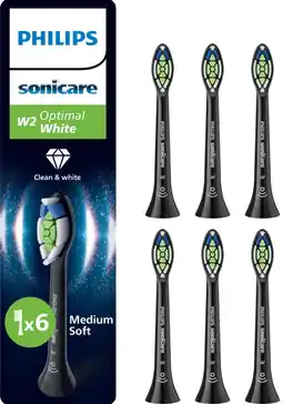 Coolblue Philips Sonicare Optimal White HX6066/88 Zwart (6 stuks) aanbieding