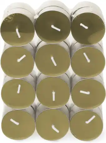 Intratuin Spaas geurkaars Essential collection Romantic Reflections groen 4,5 uur D 3,9 H 1,6 cm 24 stuks aanbieding