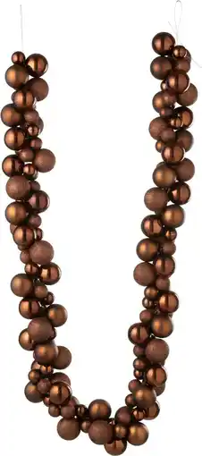 Intratuin J-Line kerstslinger kerstballen bruin 1,6 m aanbieding