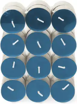 Intratuin Spaas geurkaars Essential collection Soft Sunrise blauw 4,5 uur D 3,9 H 1,6 cm 24 stuks aanbieding