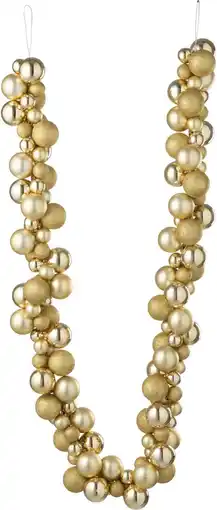 Intratuin J-Line kerstslinger kerstballen goud 1,6 m aanbieding