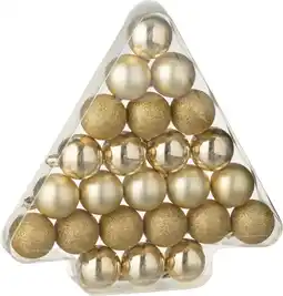 Intratuin J-Line kerstbal goud D 4 cm 24 stuks aanbieding