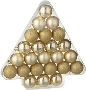 Intratuin J-Line kerstbal goud D 4 cm 24 stuks aanbieding