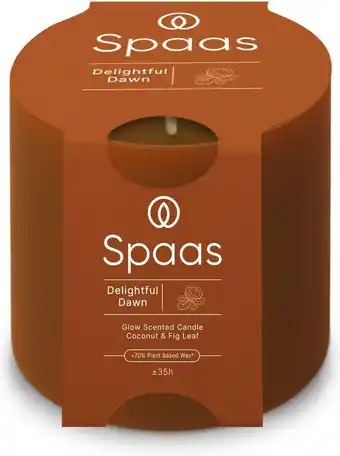 Intratuin Spaas geurkaars Essential collection Delightful Dawn oranje 35 uur D 7 H 7 cm aanbieding
