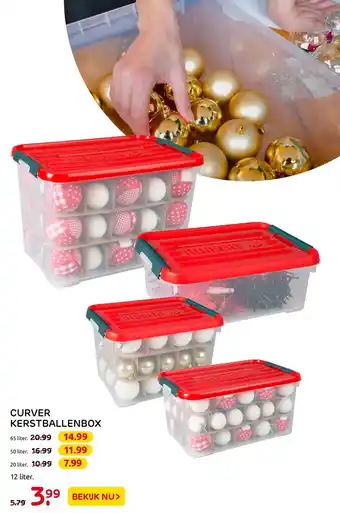 Praxis Curver kerstballenbox 12L aanbieding