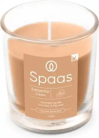 Intratuin Spaas geurkaars Essential collection Delightful Dawn beige 25 uur D 7,3 H 8,3 cm aanbieding