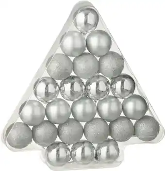 Intratuin J-Line kerstbal zilver D 4 cm 24 stuks aanbieding