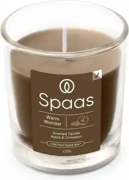 Intratuin Spaas geurkaars Essential collection Warm Wonder bruin 25 uur D 7,3 H 8,3 cm aanbieding