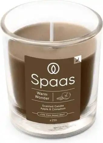 Intratuin Spaas geurkaars Essential collection Warm Wonder bruin 25 uur D 7,3 H 8,3 cm aanbieding