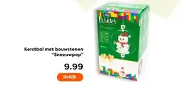 The Read Shop Kerstbal met bouwstenen Sneeuwpop aanbieding