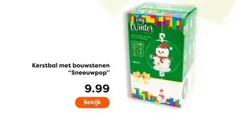 The Read Shop Kerstbal met bouwstenen Sneeuwpop aanbieding