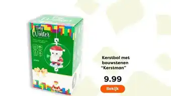 The Read Shop Kerstbal met bouwstenen Kerstman aanbieding