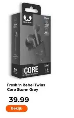 The Read Shop Fresh 'n Rebel Twins Core Storm Grey aanbieding