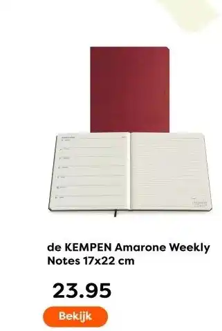 The Read Shop de KEMPEN Amarone Weekly Notes 17x22 cm aanbieding