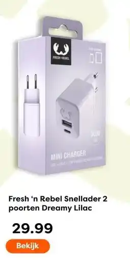 The Read Shop Fresh 'n Rebel Snellader 2 poorten Dreamy Lilac aanbieding