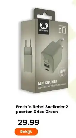 The Read Shop Fresh 'n Rebel Snellader 2 poorten Dried Green aanbieding