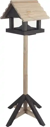 Intratuin Intratuin vogelvoederhuisje zwart 39 x 39 x 149 cm aanbieding