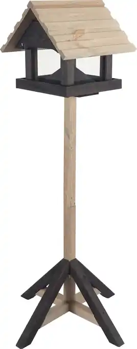 Intratuin Intratuin vogelvoederhuisje zwart 39 x 39 x 149 cm aanbieding