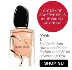 Pour Vous Giorgio Armani Sì aanbieding