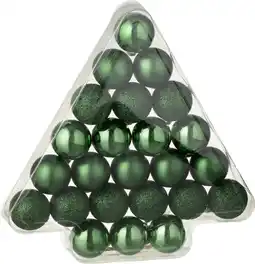 Intratuin J-Line kerstbal groen D 4 cm 24 stuks aanbieding