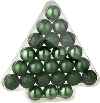 Intratuin J-Line kerstbal groen D 4 cm 24 stuks aanbieding