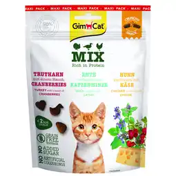 Zooplus GimCat Crunchy Snacks Eend met Kattenkruid - Mix Kalkoen, Eend, Kip (140 g) aanbieding