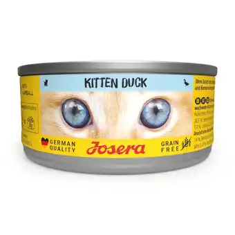 Zooplus 12x85g Josera Kitten Eend natvoer voor katten aanbieding