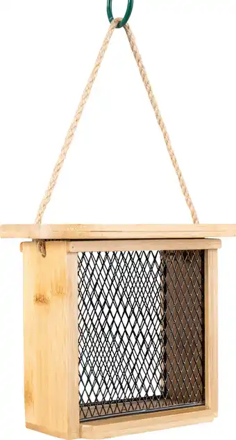 Intratuin CJ Wildlife vogelvoederhuisje Nagano naturel 10,5 x 18,3 x 15,5 cm aanbieding