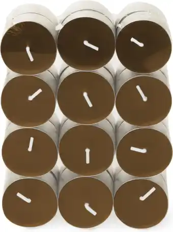 Intratuin Spaas geurkaars Essential collection Warm Wonder bruin 4,5 uur D 3,9 H 1,6 cm 24 stuks aanbieding