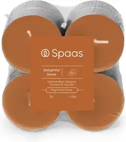 Intratuin Spaas geurkaars Essential collection Delightful Dawn oranje 10 uur D 6 H 2,1 cm 8 stuks aanbieding