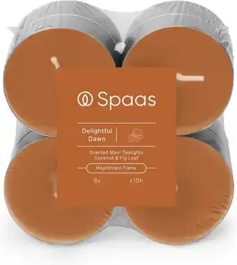 Intratuin Spaas geurkaars Essential collection Delightful Dawn oranje 10 uur D 6 H 2,1 cm 8 stuks aanbieding