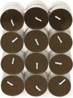 Intratuin Spaas geurkaars Essential collection Twinkling Touch bruin 4,5 uur D 3,9 H 1,6 cm 24 stuks aanbieding