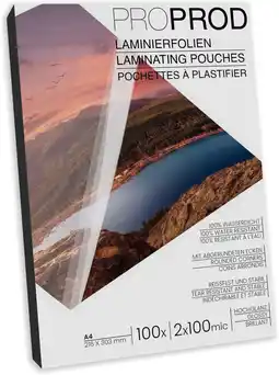 Amazon ProProd - Lamineerhoes/Lamineerfolie - A4 2x100mic - 100 stuks - Glanzend aanbieding