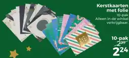 Trekpleister Kerstkaarten met folie aanbieding