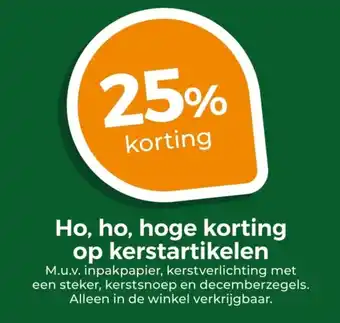 Trekpleister Ho, ho, hoge korting op kerstartikelen aanbieding