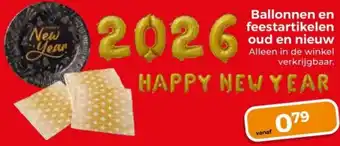 Trekpleister Ballonnen en feestartikelen oud en nieuw aanbieding