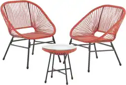 Amazon SVITA TULUM balkonmeubel, 3-delige tuinmeubelset, balkonstoelen met tafel, terracotta aanbieding