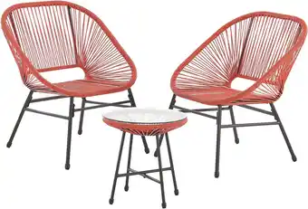 Amazon SVITA TULUM balkonmeubel, 3-delige tuinmeubelset, balkonstoelen met tafel, terracotta aanbieding