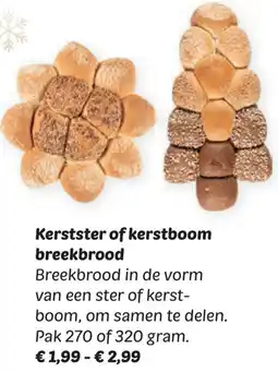 Dekamarkt Kerstster of kerstboom breekbrood aanbieding