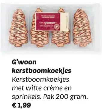 Dekamarkt G'woon kerstboomkoekjes aanbieding