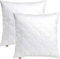 Amazon sleepling 195845 set van 2 kussens met ritssluiting, 100% microvezel, 45 x 45 cm, wit aanbieding