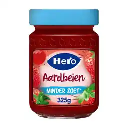 Plein.nl 2e halve prijs: Hero Jam Minder Zoet Aardbeien 325 aanbieding