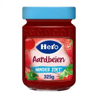 Plein.nl 2e halve prijs: Hero Jam Minder Zoet Aardbeien 325 aanbieding
