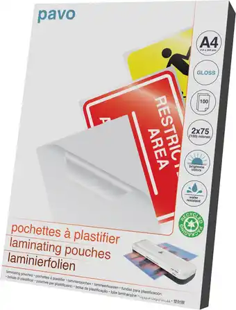 Amazon Pavo - Lamineerfolie A4 75/80 mic, 100 stuks - Glanzend aanbieding