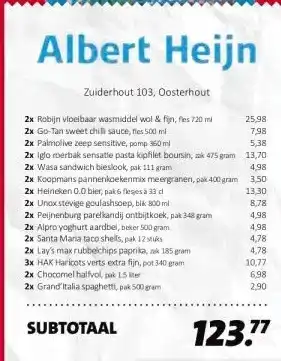 Nettorama Albert Heijn SUBTOTAAL aanbieding