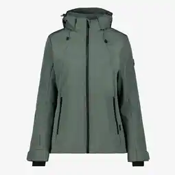Scapino Kjelvik gewatteerde dames softshell jas groen aanbieding