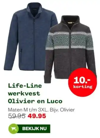 Welkoop Life-Line werkvest Olivier en Luco aanbieding