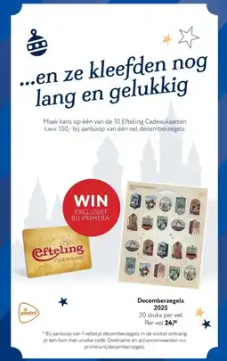 Primera Decemberzegels 2025 aanbieding