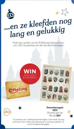 Primera Decemberzegels 2025 aanbieding