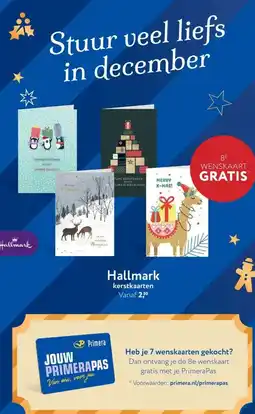 Primera Heb je 7 wenskaarten gekocht? Dan ontvang je de 8e wenskaart gratis met je Primera Pas. aanbieding